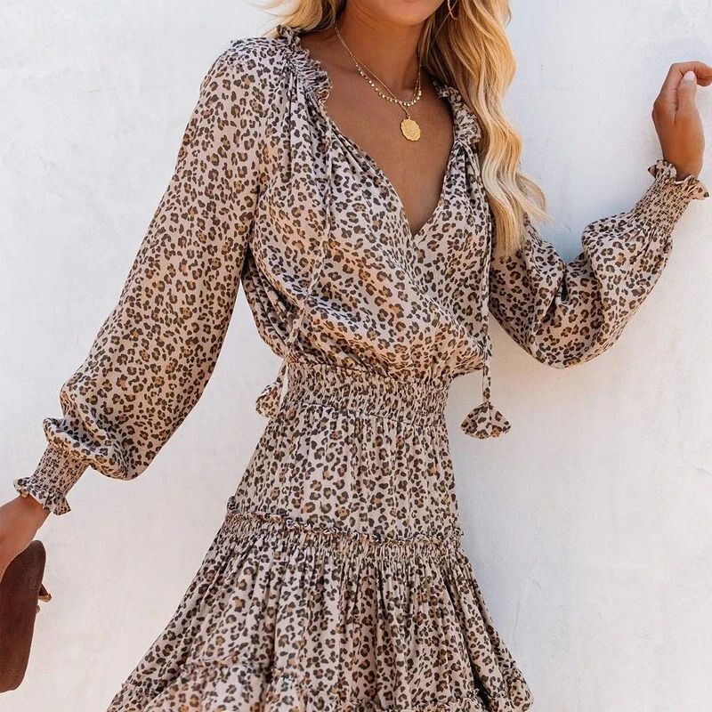 Isabella - Leopard print dress