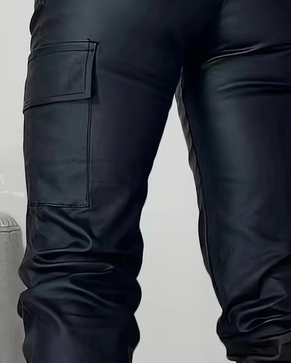 Sophia - Cargo Leather Pants