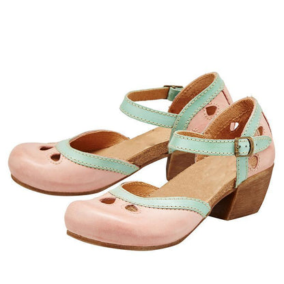 Fran - Comfortable sandals with low heels