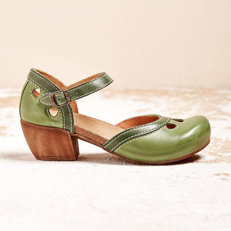 Fran - Comfortable sandals with low heels