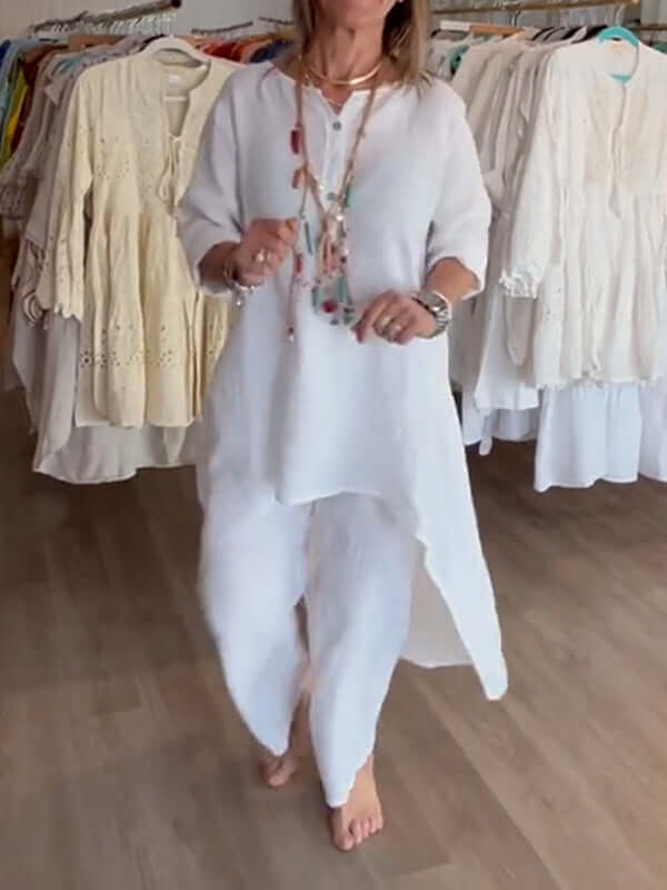 Monika - Linen leisure suit for women