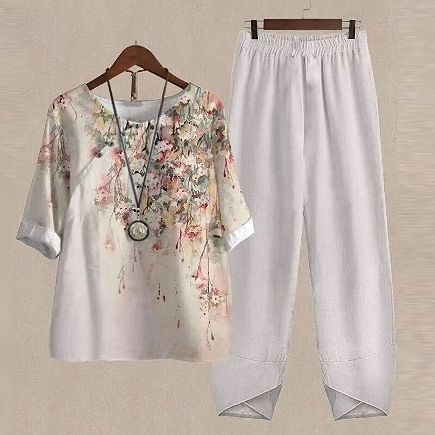 Marli - Vintage flowers two-piece set